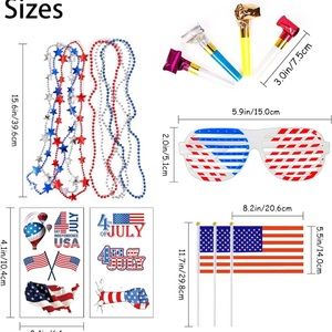 JENFALL 84 pcs 4th of July Party Supplies Patriotic Party Favors Shutter Shades